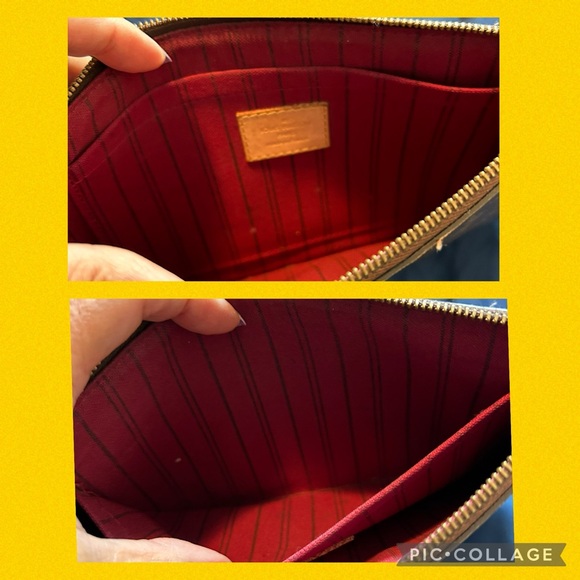 AUTHENTIC LOUIS VUITTON • Large Neverfull Tote & Pochette Patina Monogram Bag • - Picture 9 of 16